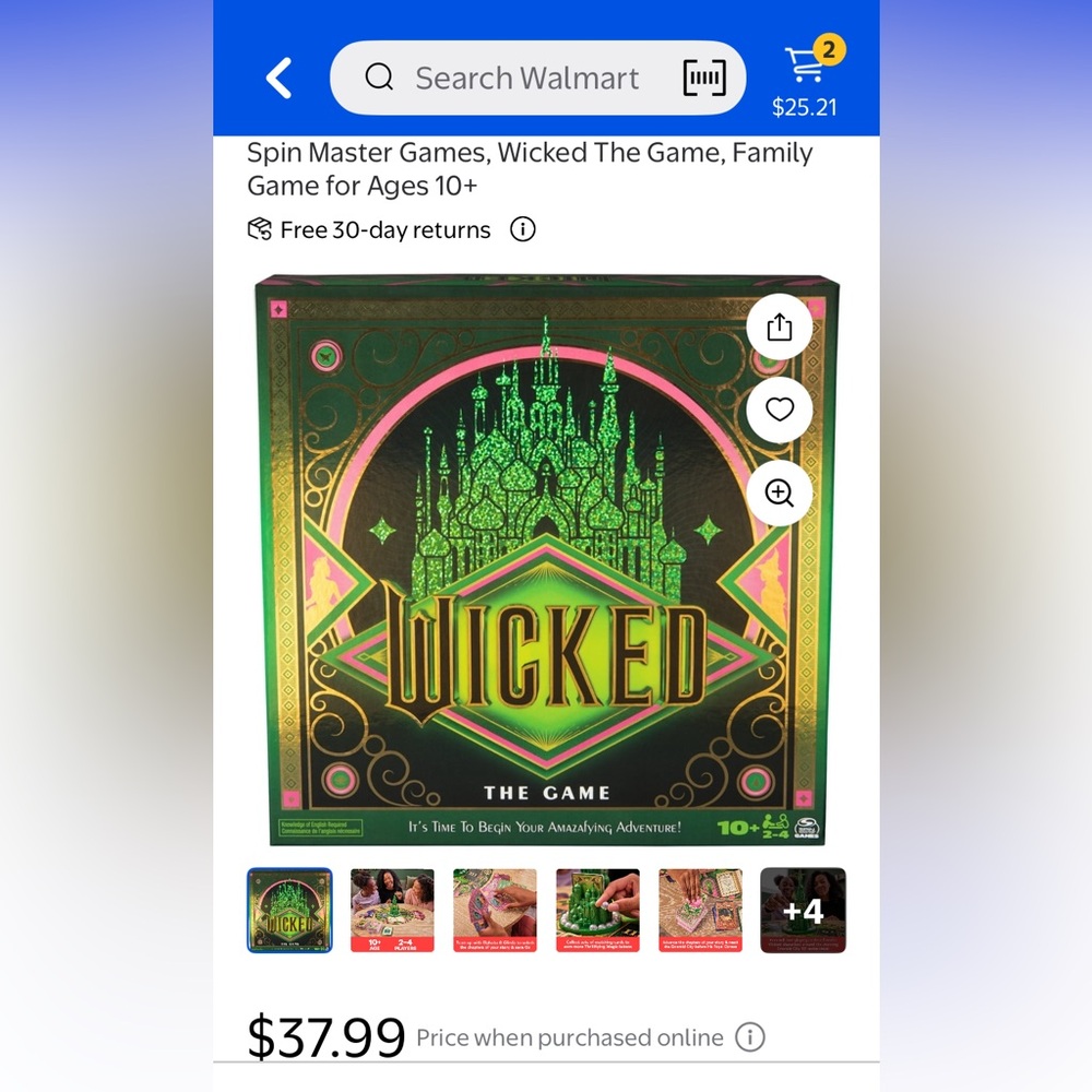 Spin Master Wicked The Game - Vibrant Green and Gold